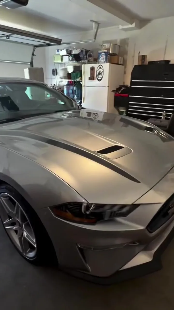 Mustang parked after detail